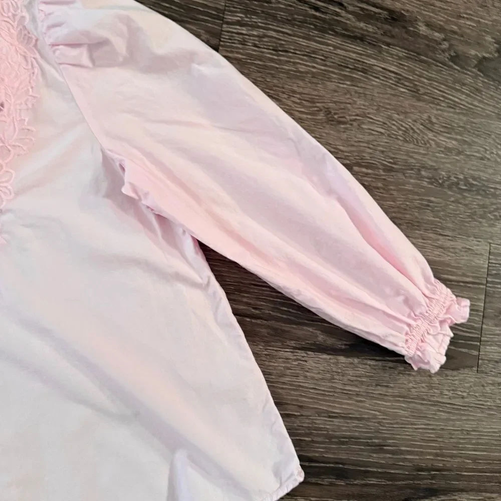 J. Crew V-neck top with eyelet trim